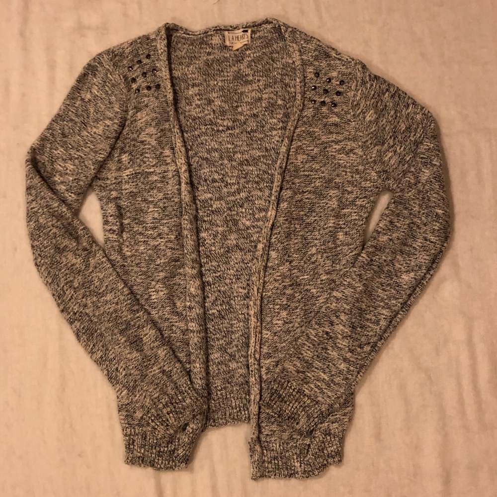 LA Hearts: Heather fabric cardigan
